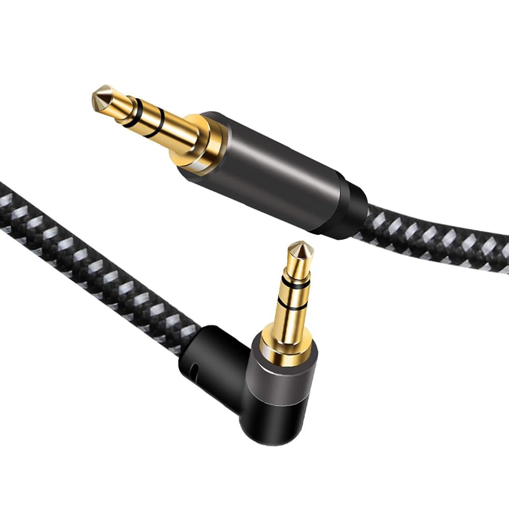 Verilux® 3.5mm Audio Cable, (9.8ft/3m) Hi-Fi Sound 3.5mm TRS 90 Degree Right Angle Auxiliary Audio Cable Verilux® 3.5mm Audio Cable, (9.8ft/3m) Hi-Fi Sound 3.5mm TRS 90 Degree Right Angle Auxiliary Audio Cable